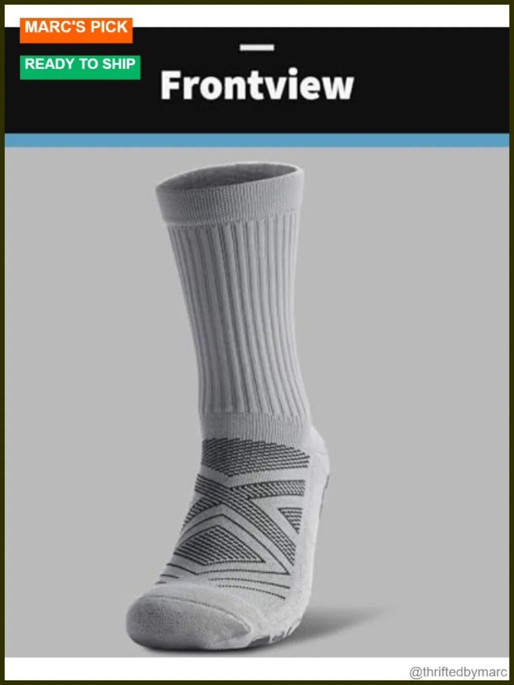 Non-Slip Grip Socks with Cushioned Sole for Soccer & Athletic - 4 Pack